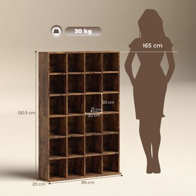Móvel de Arrumação para CDs e DVDs, 89 x 20 x 130,5 cm, Capacidade para 456 CDs ou 336 DVDs, Castanho