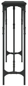Mesa consola 140x23x75 cm derivados de madeira preto