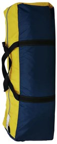 Tenda de campismo 9 pessoas tecido azul e amarelo