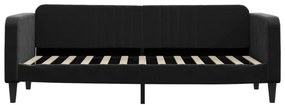 Sofá-cama com gavetão 80x200 cm veludo preto