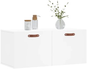 Armário de parede 80x36,5x35 cm derivados de madeira branco
