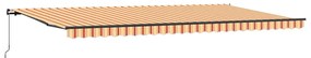 Toldo Retrátil Manual amarelo e laranja 600 × 300 cm