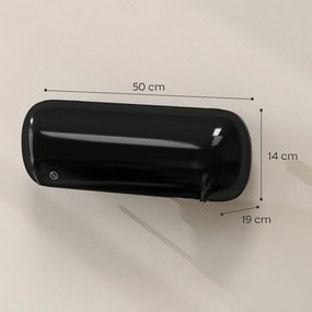 Aquecedor Elétrico de Parede 2000 W com 3 Modos Ecrã LED Termóstato Temporizador e Oscilação Preto