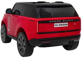 Carro elétrico para Crianças 2 Lugares Range Rover SUV Lift 12V 4x4 Rodas Espuma EVA, Assento couro ecológico Vermelho