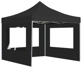 Tenda dobrável profissional com paredes alumínio 2x2m antracite