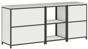 Conjunto de Armazenamento de Cozinha 3 pcs Branco