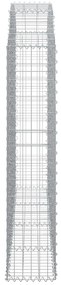 Cesto gabião arqueado 200x30x140/160 cm ferro galvanizado