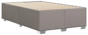 Cama boxspring c/ colchão 120x190cm tecido castanho-acinzentado