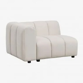 Módulo De Canto Esquerdo Para Sofá Modular Em Tecido Bouclé Eliot Bouclé Bege Creme - Sklum