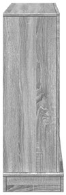 Cornija lareira 100x30x87,5cm derivados madeira cinza sonoma