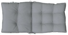 Almofadões cadeira encosto baixo 2 pcs tecido oxford cinzento