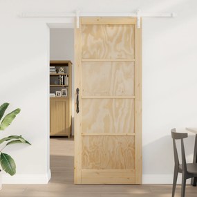 Porta Deslizante vidaXL com Conjunto de Ferramentas 86x211 cm Madeira