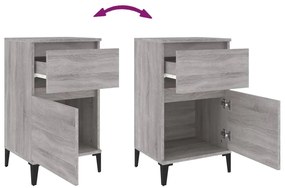 Mesas de cabeceira 2 pcs 40x35x70 cm cinzento sonoma
