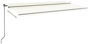 Toldo retrátil manual 600x350 cm cor creme