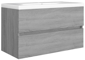Móvel p/ lavatório 80x38,5x45 cm derivados madeira cinza sonoma