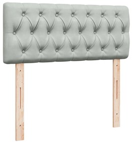 Cama boxspring c/ colchão 120x200 cm veludo cinzento-claro