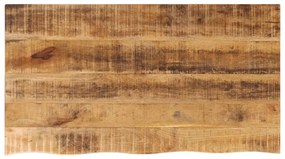 vidaXL Tampo de mesa borda viva 110x60x2,5 cm mangueira áspera maciça