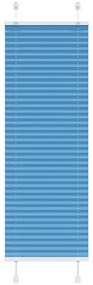 Azul Plissada Cega 45x100 cm Largura Tecido 44,4 cm Poliéster