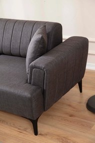 Sofá-cama de canto Hamlet – Cinzento Escuro – 140x270 cm