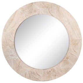 Espelho de Parede 76 X 2 X 76 cm Branco Madeira de Mangueira