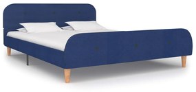 280928 vidaXL Estrutura de cama 140x200 cm tecido azul
