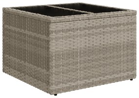 Conjunto de Sofá de Jardim de 8 Peças com Almofadas Cinza Polyrattan,