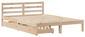 Cama sem colchão 120x200 cm madeira de pinho maciça