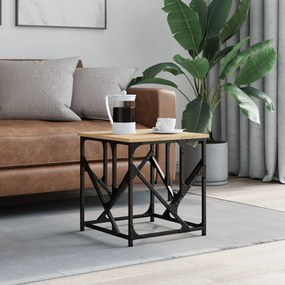 vidaXL Mesa de centro 45x45x47,5 cm derivados madeira carvalho sonoma