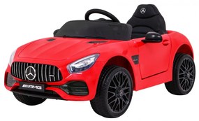 Carro elétrico para Crianças 12V Mercedes Benz GT, Rodas Espuma EVA, Assento couro ecológico Vermelho
