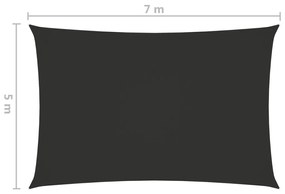 Para-sol estilo vela tecido oxford retangular 5x7 m antracite