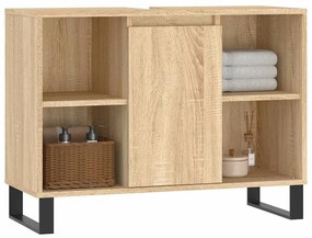 Armário p/ casa banho 80x33x60cm deriv. madeira carvalho sonoma