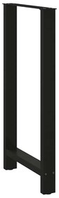 Pés para mesa de bar pretos 2 peças 60x(110-111) cm aço