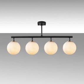 Candeeiro de Teto Fazli – Preto, Dourado e Creme – 70 x 15 x 35 cm