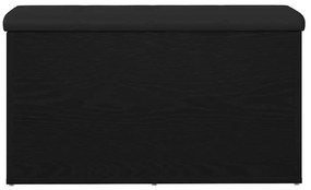 Banco de Armazenamento vidaXL Madeira de Carvalho Preto 80x40x45 cm Ma