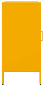 Aparadores 2 pcs 36x39x79 cm aço amarelo mostarda