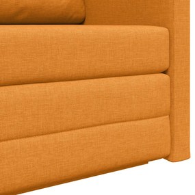Sofá Cama de Chão 2-em-1 Amarelo Escuro 124x71x78 cm Tecido