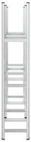 Prateleiras pneus de 3 camadas 2 unid 110x40x200cm aço prateado