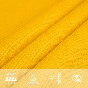 Para-sol estilo vela triangular 160 g/m² 5x5x6 m PEAD amarelo