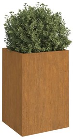 Vaso/floreira 52x48x75 cm aço corten