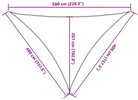 Para-sol estilo vela 160 g/m² 4x4x5,8 m PEAD bege