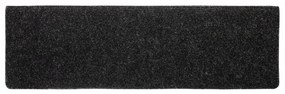Tapetes de escada 5 pcs 65x21x4 cm agulhado preto