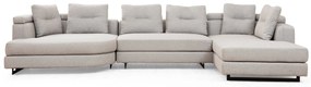 Sofá de Canto Padova Corner – Cinzento Claro – 140 cm x 385 cm x 200 c