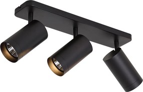 Candeeiro de Teto Moderno Preto 3 Luzes GU10 70mm - Jeana Luxe