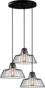 Candeeiro de Teto Hakcu – Preto Antigo – 55 x 55 x 116 cm
