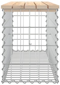 Banco de jardim c/ design gabião 103x31,5x42 cm pinho maciço