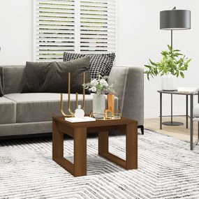 825827 vidaXL Mesa de apoio 50x50x35 cm derivados madeira carvalho castanho