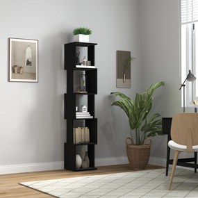 Estante de design moderno com 5 prateleiras 33 x 28 x 161 cm– Arrumação prática para casa ou escritório, preta