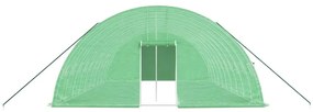 Estufa com estrutura de aço 60 m² 10x6x2,85 m verde