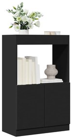 Armário alto 63x33x100 cm derivados de madeira preto