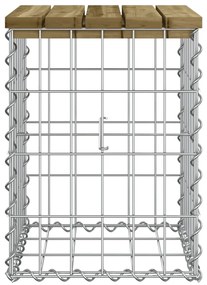 Banco de jardim c/ design gabião 33x31x42 cm pinho impregnado